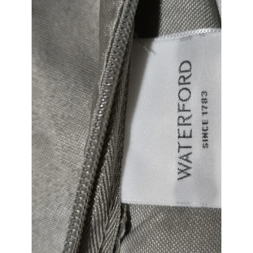 Waterford Pillow Sham Case Silver White Design‎ 26
